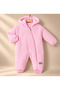 Baby Winter Coat Hooded Pink Zippered Coat with Furry Inside for Cosmonauts - 5