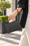 Faux Leather Hand Bag, Stylish Wrist Strap Zippered Portfolio Multi-Purpose Cosmetic Wallet and Hand Wrist Bag - 4