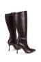 Reign Buckle Detailed Thin High Heeled Women's Boots - 5
