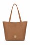 Jkln Genuine Leather Women's Shoulder Bag Large Volume Daily Dark Beige Handbag Zd345