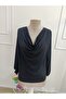 Women's long sleeve crew neck sandy blouse - 6