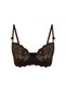 Donlaritta Brown Underwire Non-Padded Lace Guipure Bra - 3
