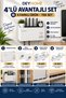 3-Piece Modem Organizing Set Modem Concealing Box, 20 Pieces of 3m Adhesive Cable Organizer and 2 Pieces of Adhesive Hangers with Screws