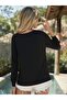 Women's long sleeve crew neck sandy blouse - 5