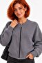 Women's Smoked Color Zippered Bomber Jacket