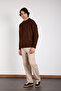Oversize Crew Neck Basic Knit Sweater - 3