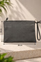 Faux Leather Hand Bag, Stylish Wrist Strap Zippered Portfolio Multi-Purpose Cosmetic Wallet and Hand Wrist Bag - 6