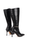 Women's Chain-Adorned Thin Heeled Boots - 3