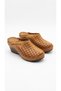 Inside and Outside, Genuine Leather, Padded Heel, Light Sole, Closed Front, Sabo Model, Tan Slippers - 4