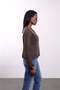 Brown Buttoned Crew Neck Knitwear 251372 - 5