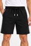 Men's Black Smoked Gray Navy Blue Color Shorts with Side Piping, Front Pockets, Zipper and Back Pockets - 2