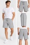 Men's Black Smoked Gray Navy Blue Color Shorts with Side Piping, Front Pockets, Zipper and Back Pockets - 2