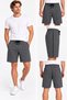 Men's Black Smoked Gray Navy Blue Color Shorts with Side Piping, Front Pockets, Zipper and Back Pockets