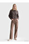 Esvab • Modern & Distinctive Checkered Embroidered Loose Fit Women's Lumberjack Shirt - 2