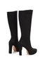 Platform Heeled Blunt Toe Women's Boots - 4