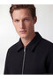 Esvab • Modern & Distinctive Standard Fit Shirt Roba Collar Men's Cashmere Coat - 3