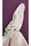 Champagne Color Pearl Snowflake Napkin Ring 12 Pieces - 6