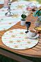 6+1 Colorful Triangle and Gold Detailed Snowflakes Special Design Supla Runner Set - 4