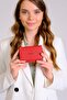Women's 6 Cards 1 ID Compartment Embossed Printed Vegan Wallet with Snap and Zipper Closure - 4