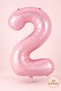 2 Pink Number Balloons 34 Inches 2 Year Old Balloon