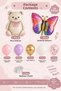 Party Teddy Bear Butterfly Birthday Balloon Set 40 Pieces |   Pink Lilac Gold |   Led Lighted Balloon Garland - 3