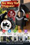 110 Db Alarm Padlock Black Water Resistant Bike Door Cabinet Security Lock Set with 3 Keys