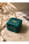 Premium Velvet Travel Jewelry Box 12X8 cm |   Zippered Jewelry Organizer, Ring Earring Necklace Bracelet Storage Box - 2