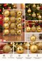New Year Special 12 Pieces Christmas Pine Tree Balls Yellow Gold Colored Christmas Tree Ornament Balls 4 cm - 3