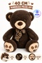 40cm Ribbon Plush Bear Soft Textured Cute Toy with Heart Paw Detail Plush Teddy Bear - 5