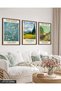 Vincent Van Gogh Themed 3 Piece Wooden Framed Painting Act