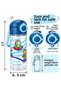 Transparent Sports School Unbreakable Polycarbonate Water Bottle, Lockable Lid, Picture Figured Water Bottle with Straw 400 ml - 2
