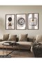Watercolor Look Abstract Art 3 Piece Wooden Framed Painting Act