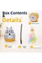 3 Pieces Cat-Shaped Rotating Plush Fish Toy with Fish – 360 °   Interactive Plush Cat Toy with Rotating Cat Figure, Flexible Spring Rod, 3m Adhesive Base - 5