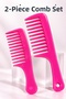 Mother Daughter 2-Piece Wide Tooth Comb Detangling Hair Comb Set