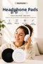 7-8-9 cm Compatible Combed Cotton Headphone Cap, Washable, Sweat-Absorbing Combed Cotton Fabric Headphone Pad Cover, Combed Cotton Overshoes, White - 6