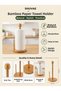 Bamboo Paper Towel Holder Round Base Countertop Roll Towel Stand 31 cm - 3