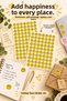 Smiling Face Sticker Set 140 Pieces 2 Sheets Yellow Smile Stickers – Notebook, Laptop, Gift Decoration Label - 3