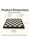 Luxury Metal Chess Set with Chrome Figures 20 X 20 cm Green Marble Pattern Decorative Special Gift Set - 7