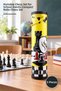 5Pcs Large Roll-Up Chess Set – Portable Chess Kit Compact Roll Chess Set for School Activities