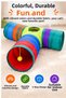 T Shape 3-Way Cat Play Tunnel Collapsible Rainbow Color Cat Tunnel - 6