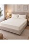 Fitted Sheet Set Cotton Cream Plain - 3