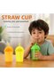 5 Pieces of Drinking Cups with Straws – 450 ml Transparent Plastic Drinking Cup with Dome Lid, Straw Cup, Tumbler - 3