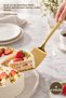 4 Pieces Metal Serving Spatulas – Gold Color 27 cm Stainless Steel, Cake Pastry Dessert Serving, Cake Server