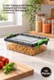 10 Pieces Shallow Storage Box – 2 Liter Transparent Plastic Kitchen Organizer Storage Box with Clip-On Lid