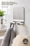 4Pcs Multi-Purpose Self-Adhesive Stainless Steel Hanger – Double Prongs Design No Drilling Required, Bathroom Kitchen Hook Holder