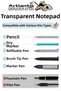 White Adhesive Transparent Note Paper 50 Sheets 2 Packs Square Transparent Postit 75X75 mm Translucent Marker Highlighter - 3