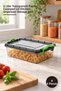 4 Pieces Shallow Storage Box – 2 Liter Transparent Plastic Kitchen Organizer Storage Box with Clip-On Lid