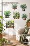 2 Pcs Tropical Plants Wall Sticker – Green Leaf Pvc Wall Decal Home Decor, Living Room Bedroom Model C Wall Sticker