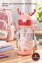 5 Pieces Deer Design Water Bottle – 500 ml Children's Water Bottle Bpa-Free Fun Design Water Bottle Kids