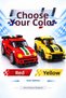 200 Pieces 2-in-1 Lego Compatible Racing Car Building Set Pull Back and Release Ages 6+ - Yellow - 6